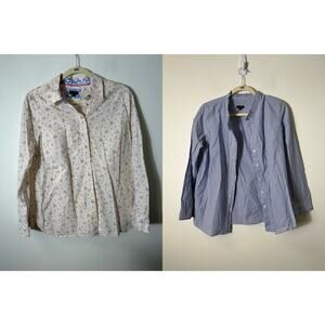 Bundle of 2 Talbots Cotton Button Down Shirts Sz M